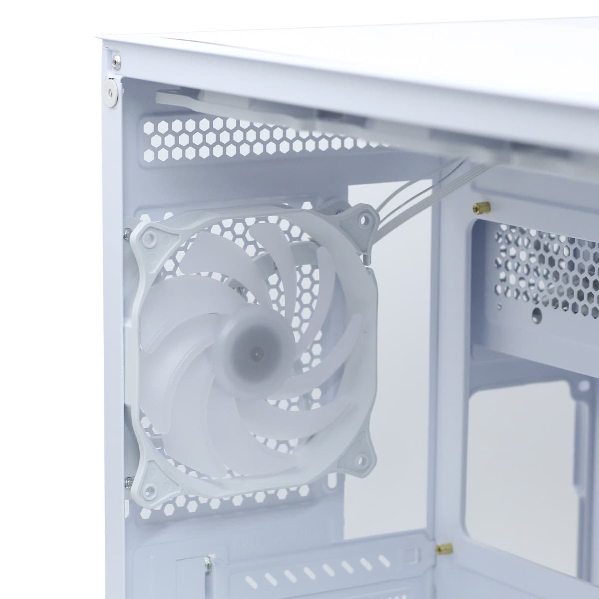 Gabinete Gamer Liketec Cube Kirra Snow Mid Tower Vidro Com 4 Fans - miniatura 7