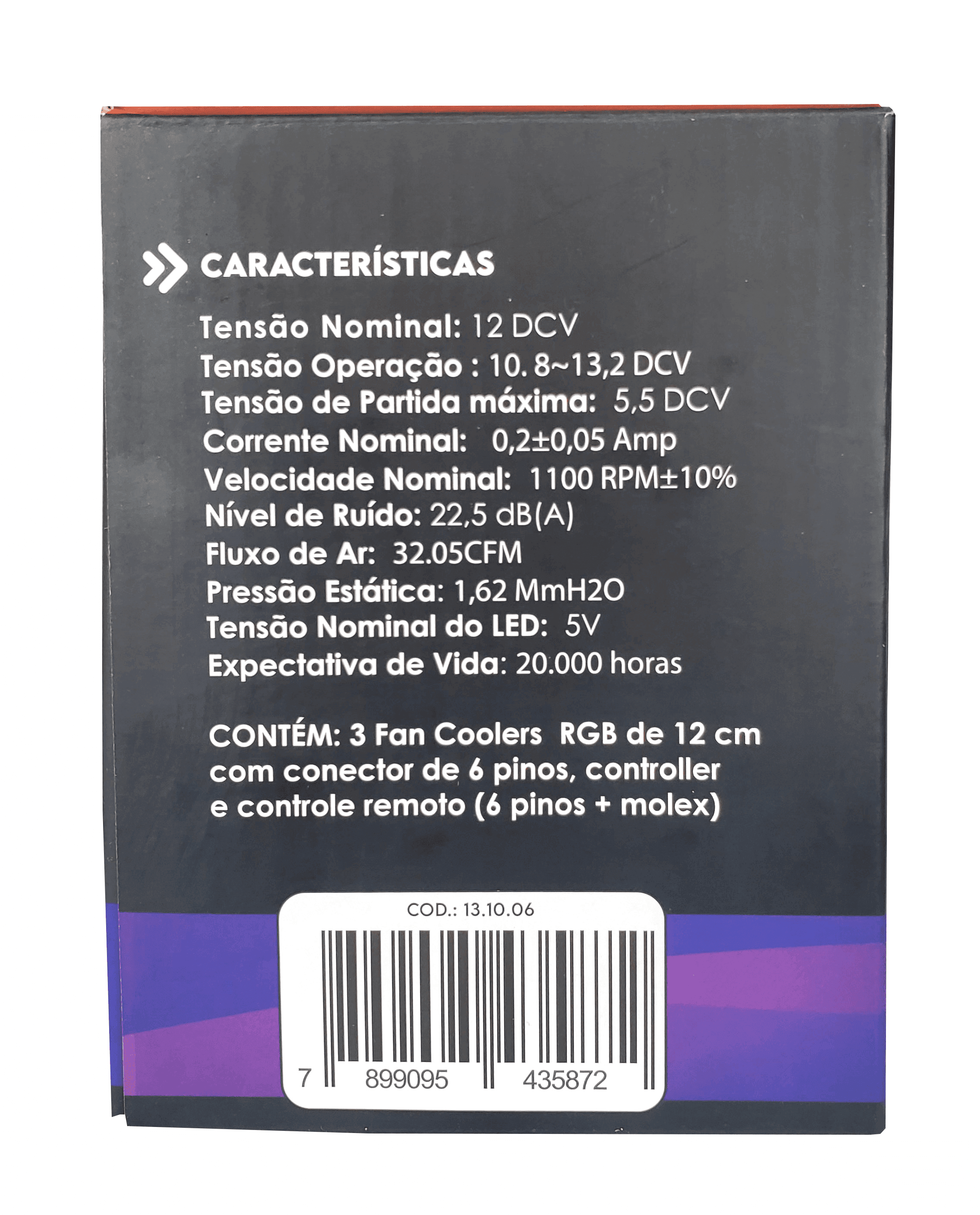 KIT 3 FANS RGB + CONTROLADORA - miniatura 7