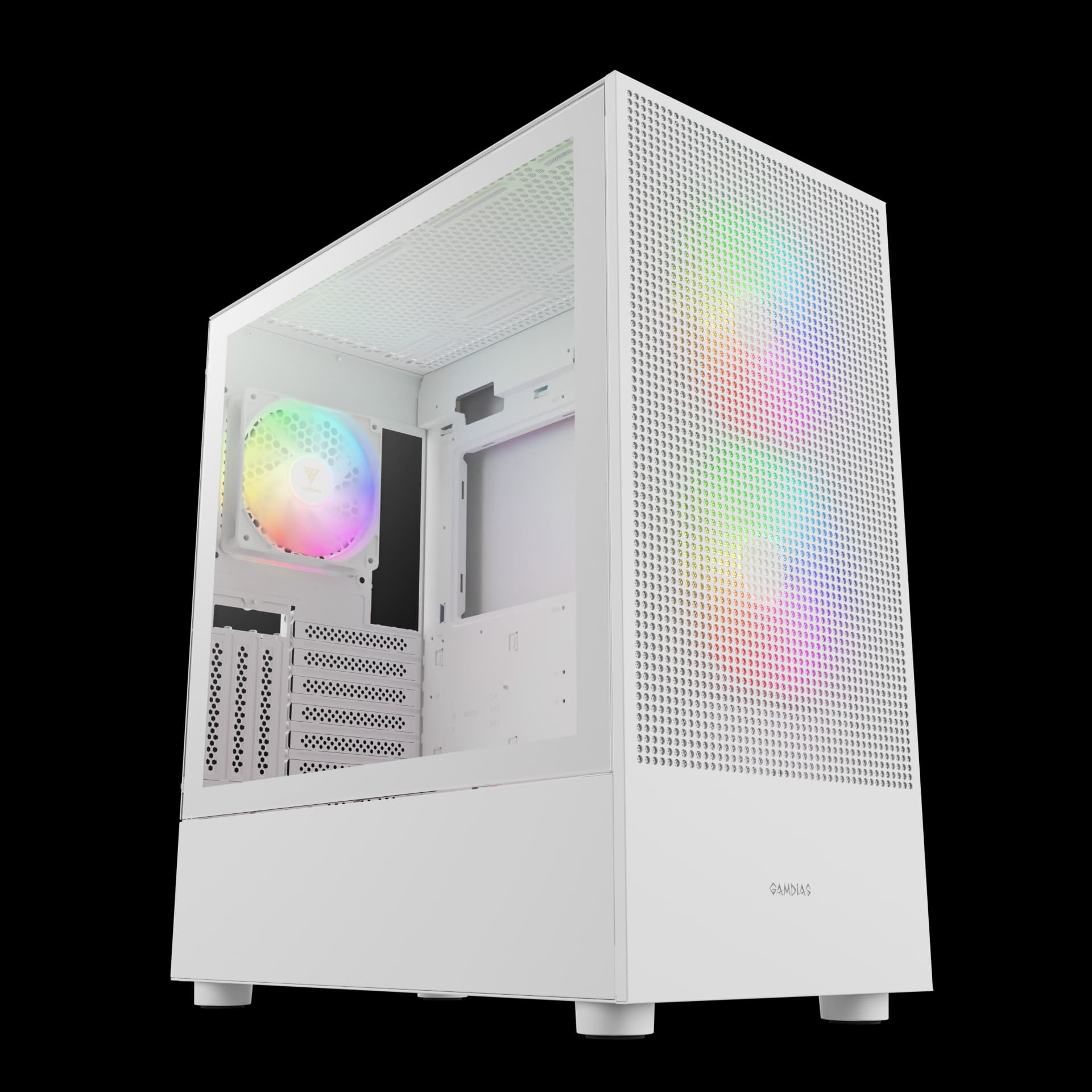 Gabinete Gamdias Talos E3 Mesh Elite Branco com 3 fans - foto 1