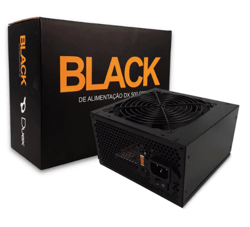 Fonte Duex 500W, Bivolt, Black, DX 500FSE