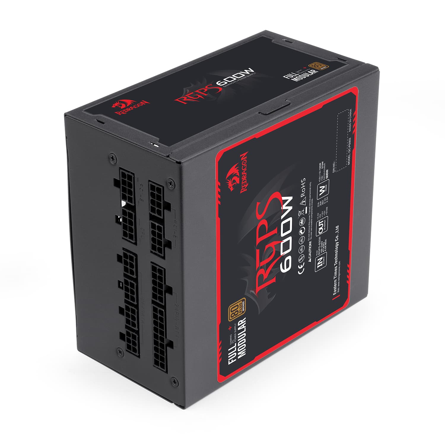 FONTE REDRAGON 600W FULL MODULAR 80 PLUS BRONZE - miniatura 2