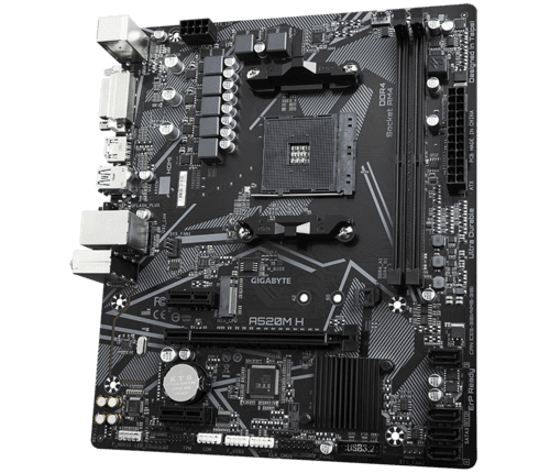 Placa Mãe Gigabyte Para Amd Am4 A520m S2h 2x Ddr4 Matx - miniatura 3