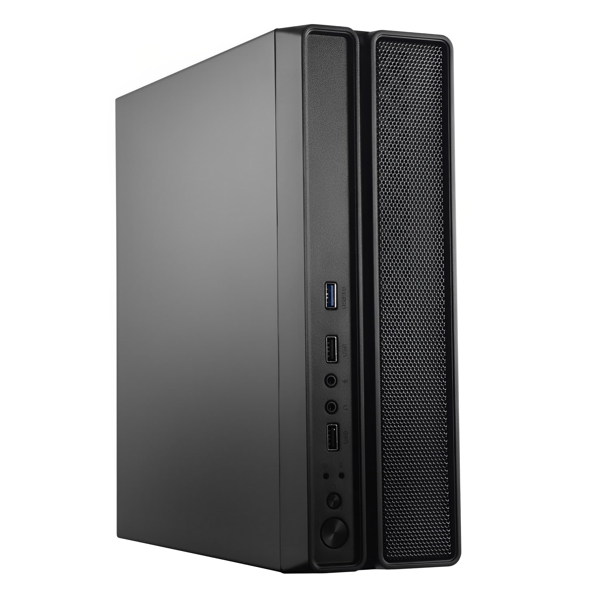 GABINETE SLIM COM FONTE 200W SLIMDESK BG-2002 PRETO BLUECASE - USB 3.0 / VERTICAL / HORIZONTAL / MICROATX / MINI-ITX - foto 1