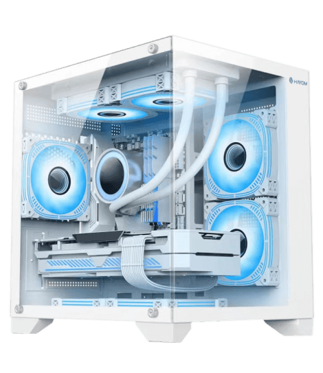 Gabinete Cubo Gamer Hayom Com 4 Fans RGB - GB1791 Branco - foto 1