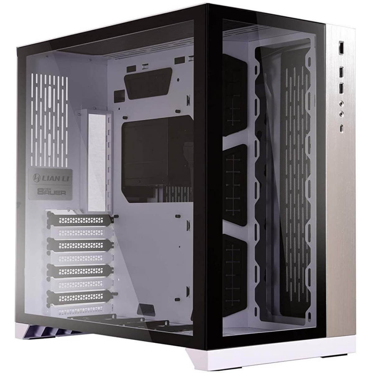 Gabinete Gamer Lian Li Dynamic, Mid Tower, Vidro Temperado, White, Sem Fonte, Sem Fan, PC-O11DX - miniatura 2