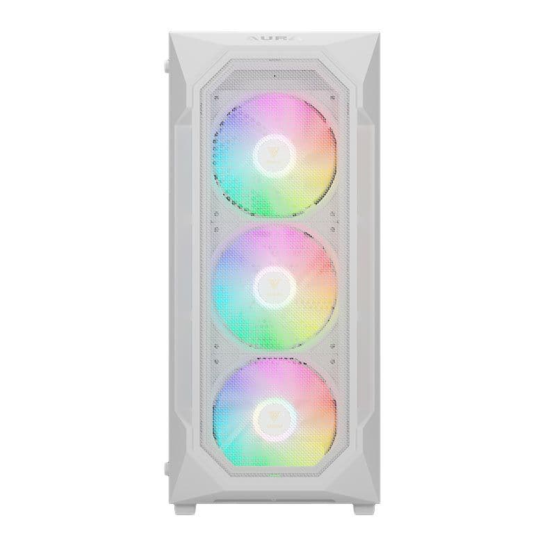 Gabinete Gamer Gamdias Aura GC1 Elite, RGB, Mid-Tower, Lateral De Vidro, Com 4 Fans, Branco, AURA-GC1-ELITEWH - miniatura 3