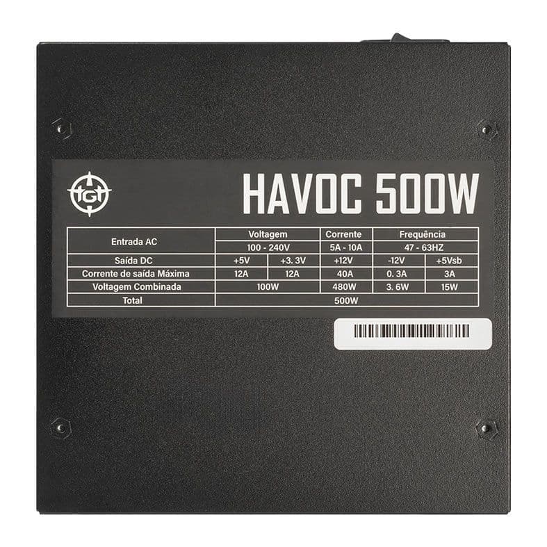 Fonte TGT Havoc, 500W, 80 Plus White, TGT-HV500-BK01 - miniatura 3