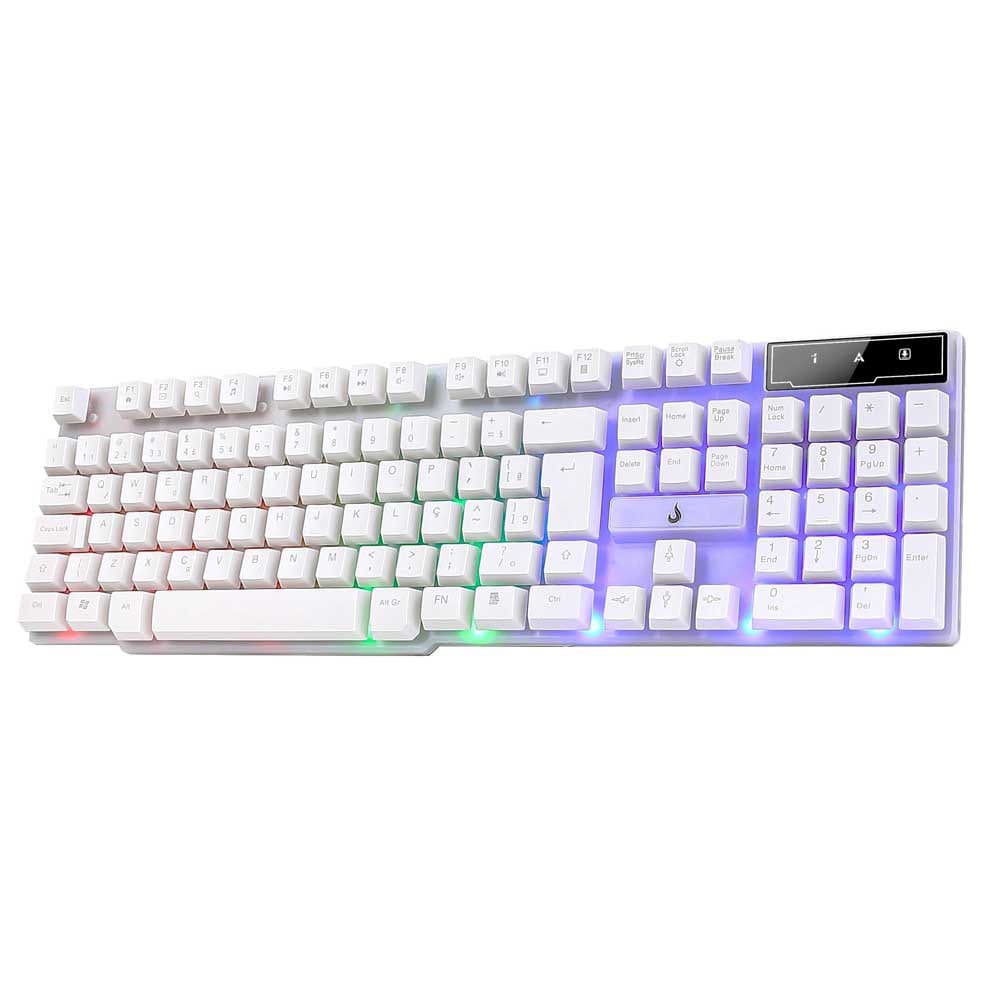 Teclado Semi Mecânico Rise Mode G1 Rainbow C/Fio Branco - RM-TG-01-FW - miniatura 2