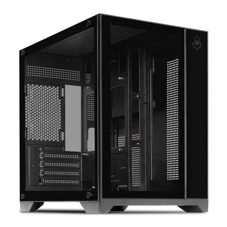 Gabinete Gamer Mancer CV100, Mid-Tower, Lateral De Vidro, Preto, MCR-CV100-BK - foto 1