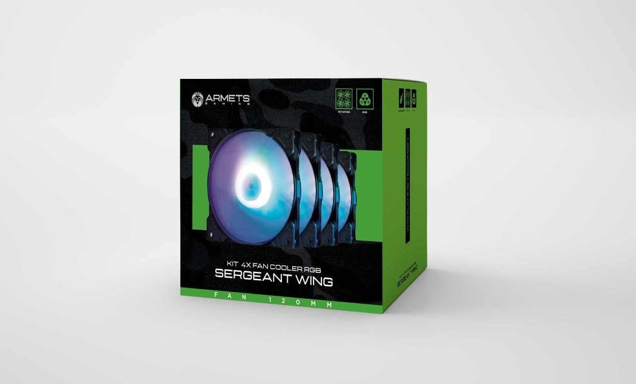 KIT 4X FAN COOLER RAINBOW 120X120 KCF4-01 - ARMETS - miniatura 2