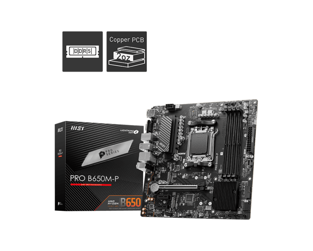 Placa MAE MSI PRO B650M - AM5 Ryzen DDR5 - Matx - M.2 Nvme - Vga/hdmi/displayport - miniatura 2