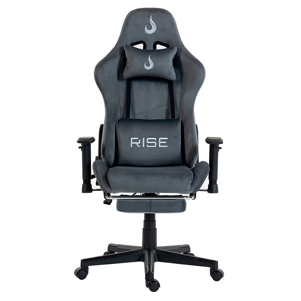Cadeira Gamer Rise Mode X02, Ângulo Ajustável, Braço 2D, Apoio Para os Pés Retrátil, Cinza Fabric - RM-CG-X02-GR-FBC - miniatura 7