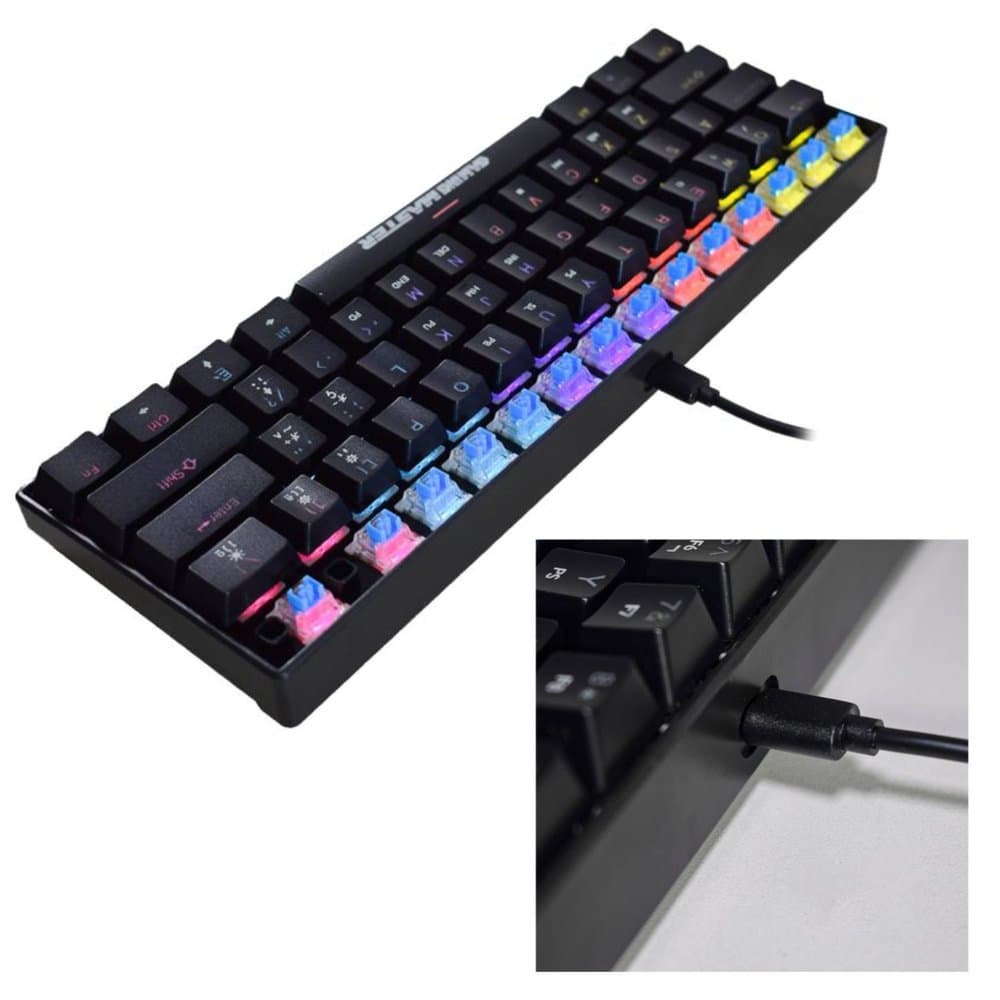 TECLADO KMEX MECANICO GAMER SPECTRAFURY PRETO KBL8 RGB - miniatura 6