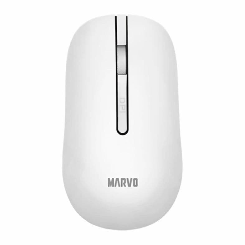 Kit Teclado e Mouse Marvo WS009, ABNT2, 1600DPI, Wireless, Branco e Cinza, WS009-PT - miniatura 3