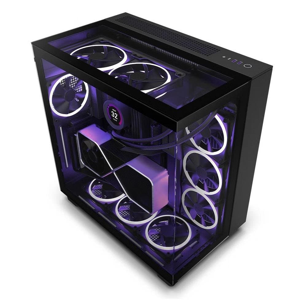 Gabinete Gamer NZXT H9 Elite, Mid Tower, RGB, ATX, Lateral, Frontal e Topo em Vidro, Preto - CM-H91EB-01 - miniatura 8