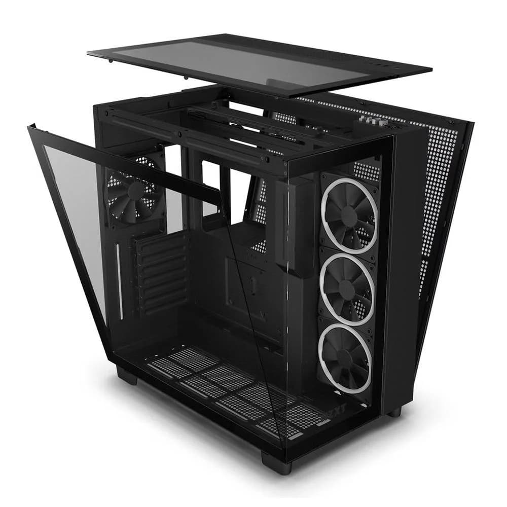 Gabinete Gamer NZXT H9 Elite, Mid Tower, RGB, ATX, Lateral, Frontal e Topo em Vidro, Preto - CM-H91EB-01 - miniatura 6
