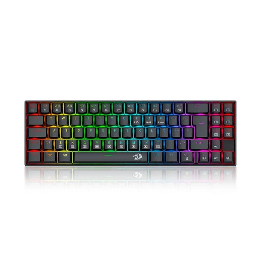 Teclado Mecânico Gamer Redragon Deimos Switch Marrom RGB Wireless ABNT2 - Preto - miniatura 3