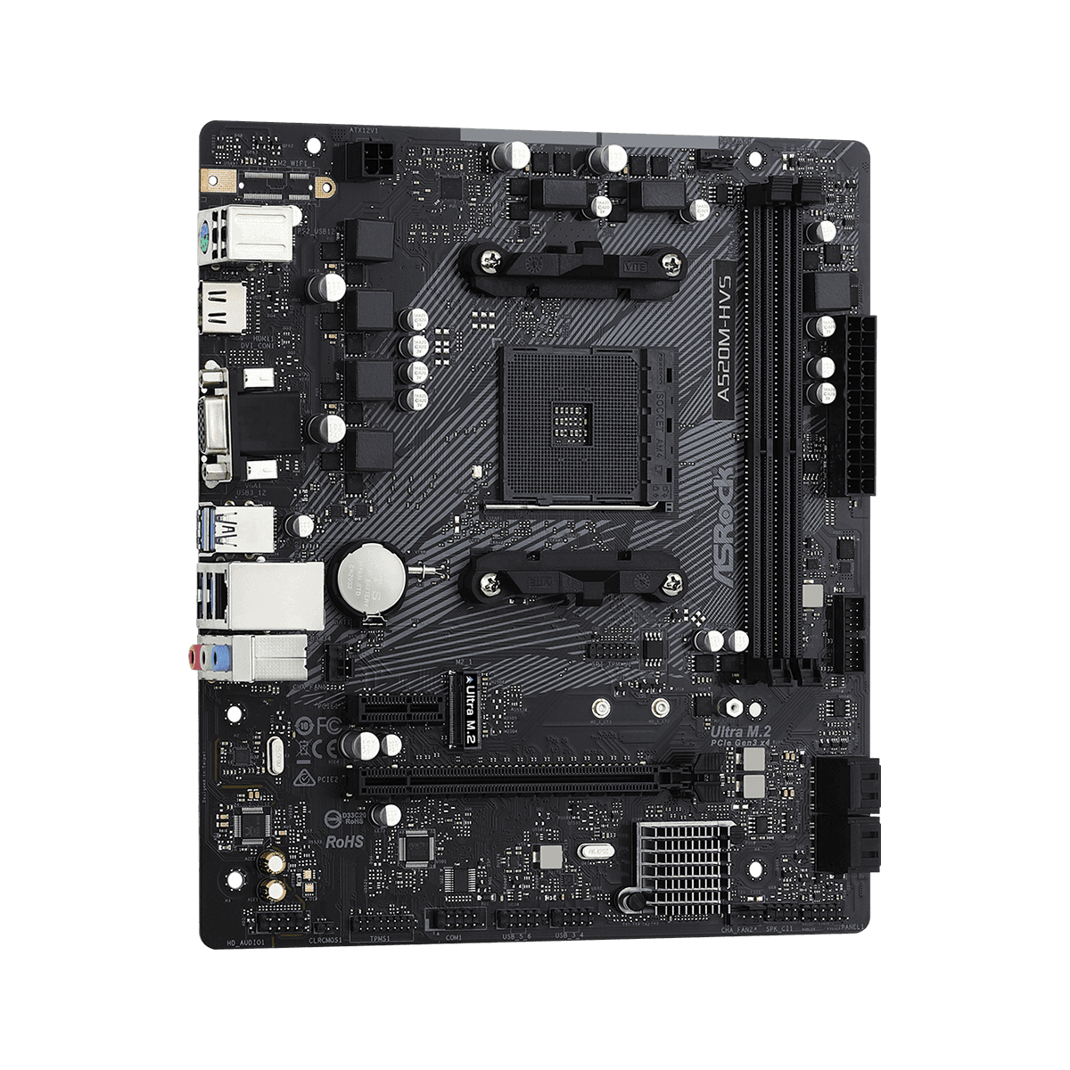 Placa Mae ASRock A520M-HVS A520 AMD AM4 mATX DDR4 - miniatura 4
