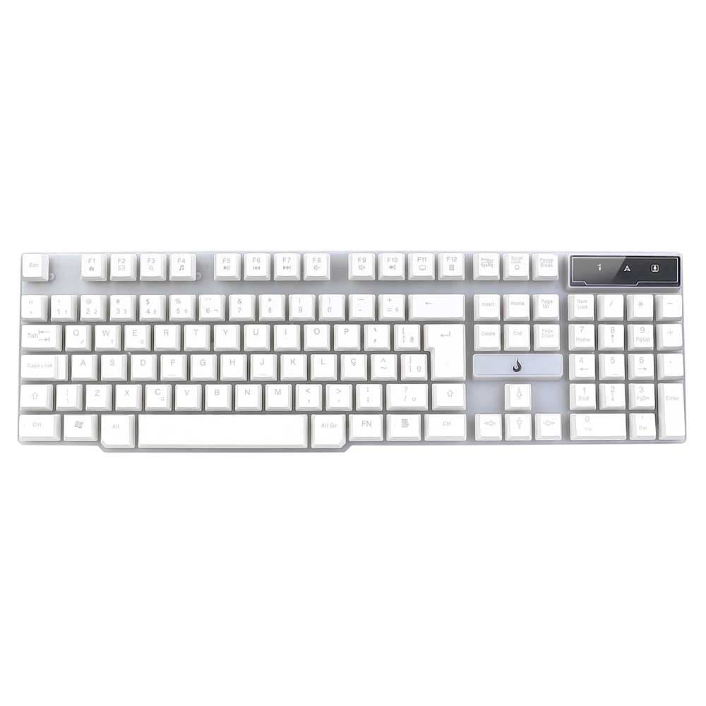 Teclado Semi Mecânico Rise Mode G1 Rainbow C/Fio Branco - RM-TG-01-FW - miniatura 3