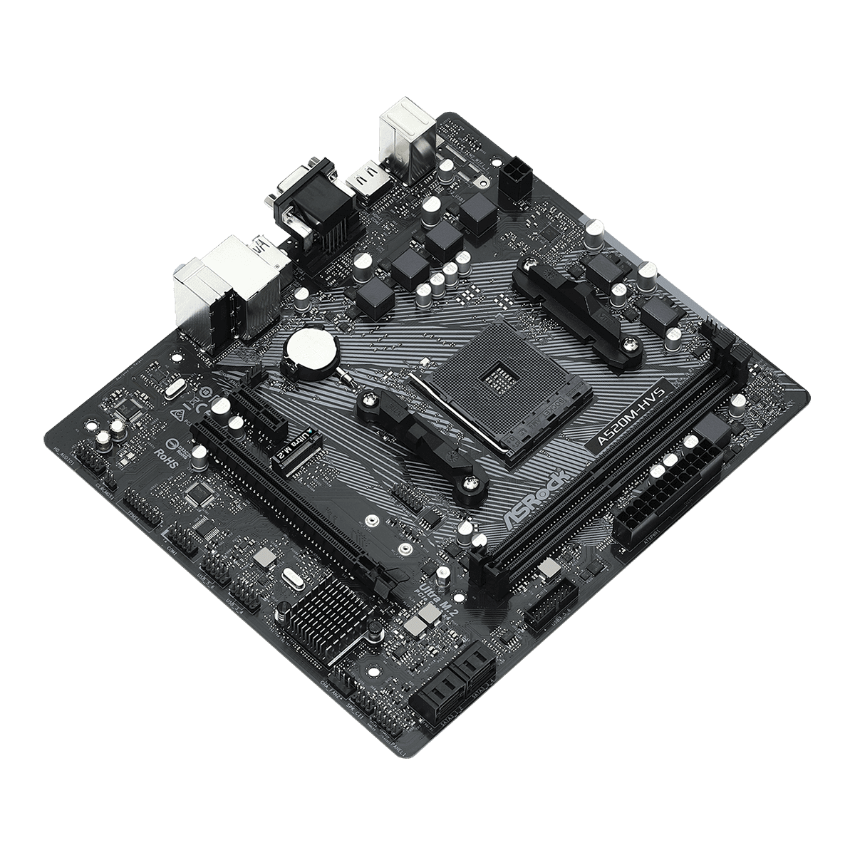 Placa Mae ASRock A520M-HVS A520 AMD AM4 mATX DDR4 - miniatura 3