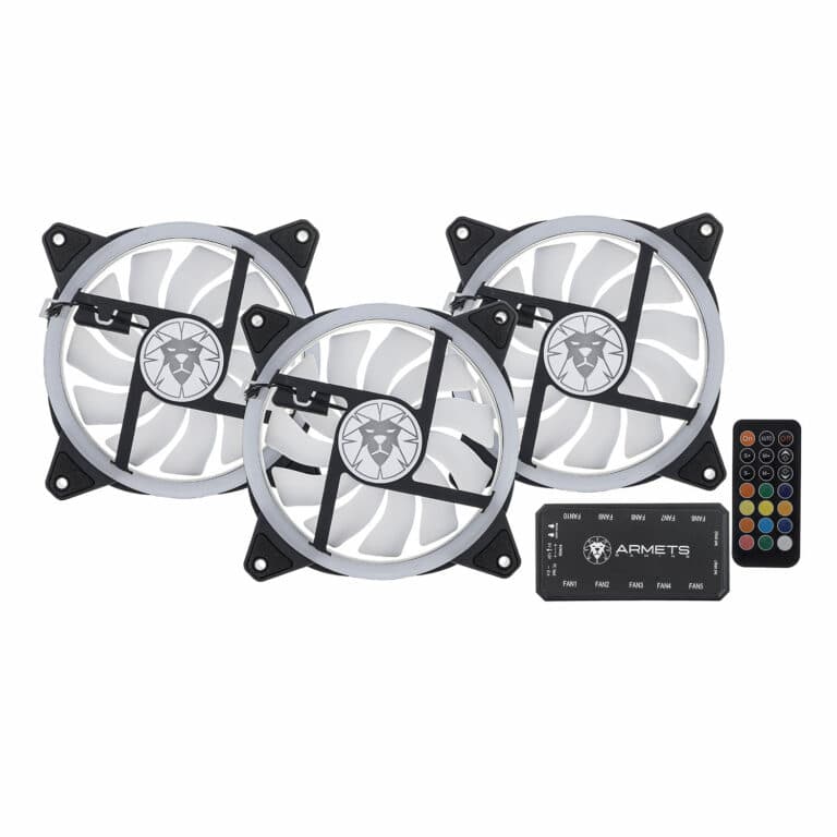 KIT 3X FAN ARMETS COOLER RGB 120X120 CONTROLE REMOTO E CONTROLADORA KCF3-01 - miniatura 5