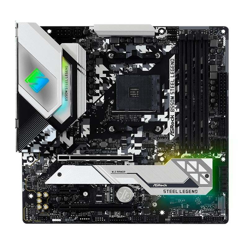 Placa Mae ASRock B550M Steel Legend DDR4 Socket AM4 Chipset AMD B550, B550M-STEEL-LEGEND - miniatura 2