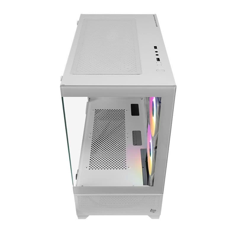 Gabinete Gamer Pichau Magpie 4B, Mini-Tower, lateral de Vidro, Com 2 Fans, Branco, PG-MAG4B-WH2 - miniatura 4