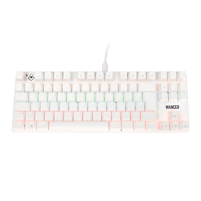 Teclado Mecanico Mancer Shade MK3, Rainbow, Switch Huano Vermelho, Branco, MCR-SHM3-WH01 - foto 1