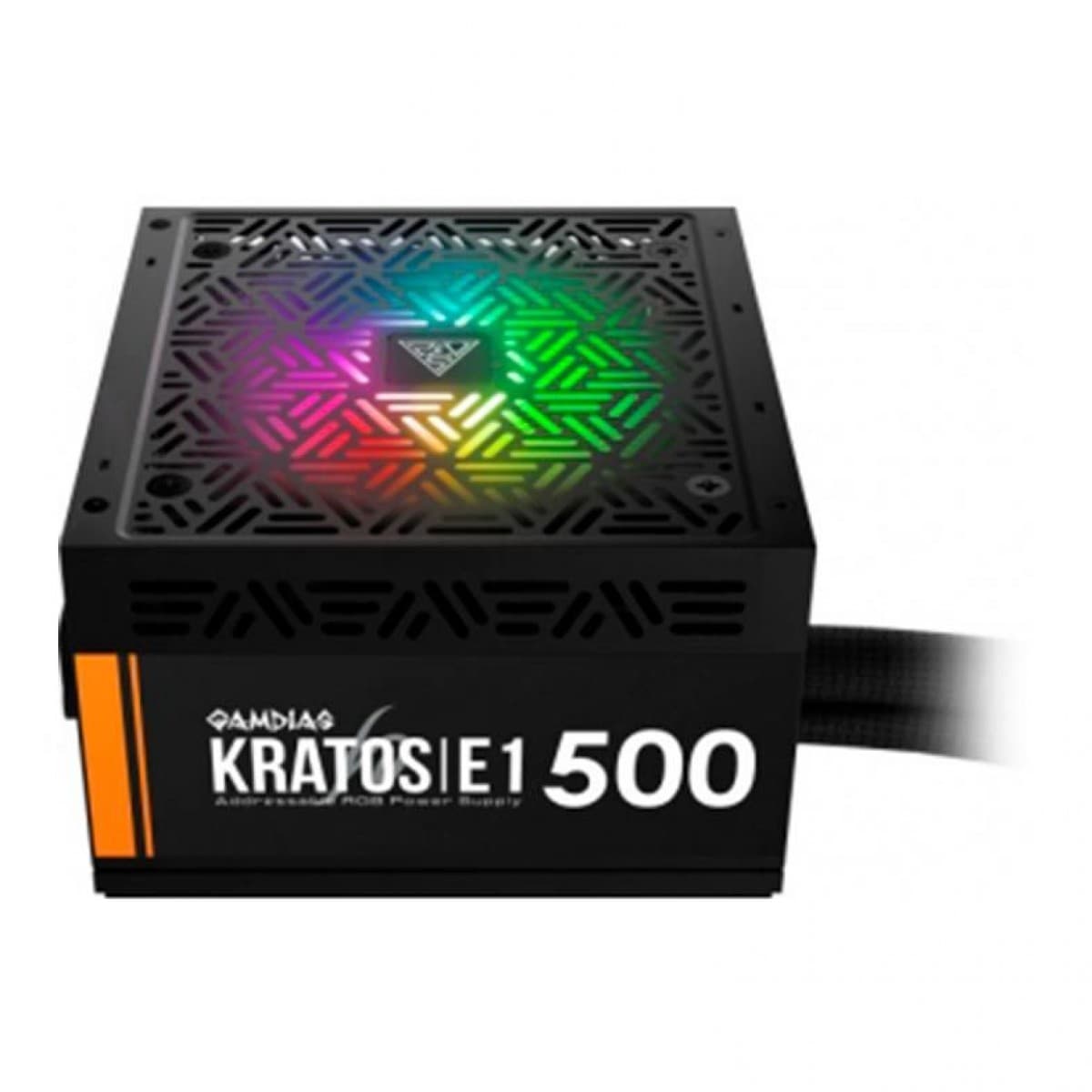 Fonte Gamer Gamdias Kratos E1 RGB 500W - GD-Z500ZZZ