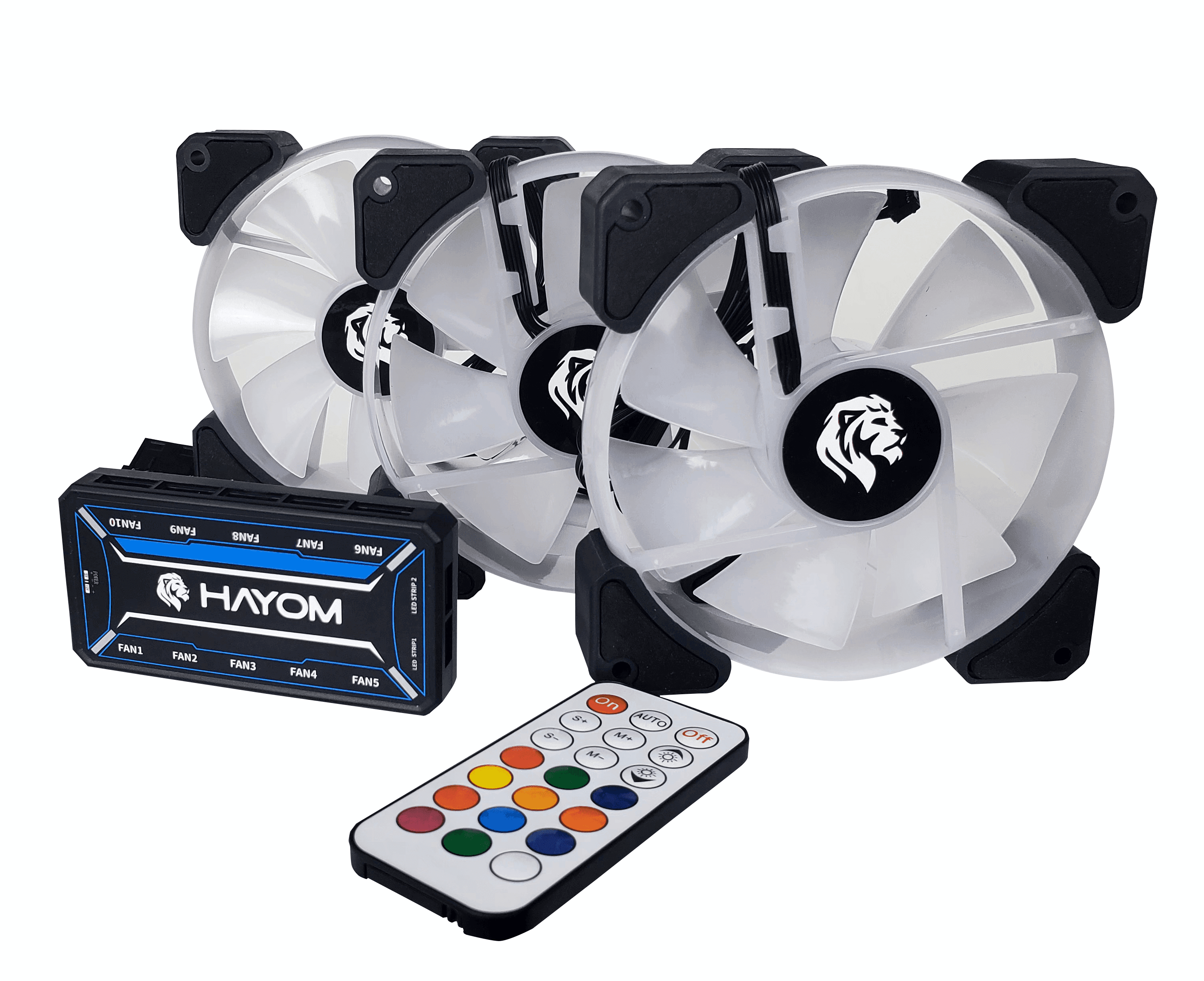 KIT 3 FANS RGB + CONTROLADORA - foto 1