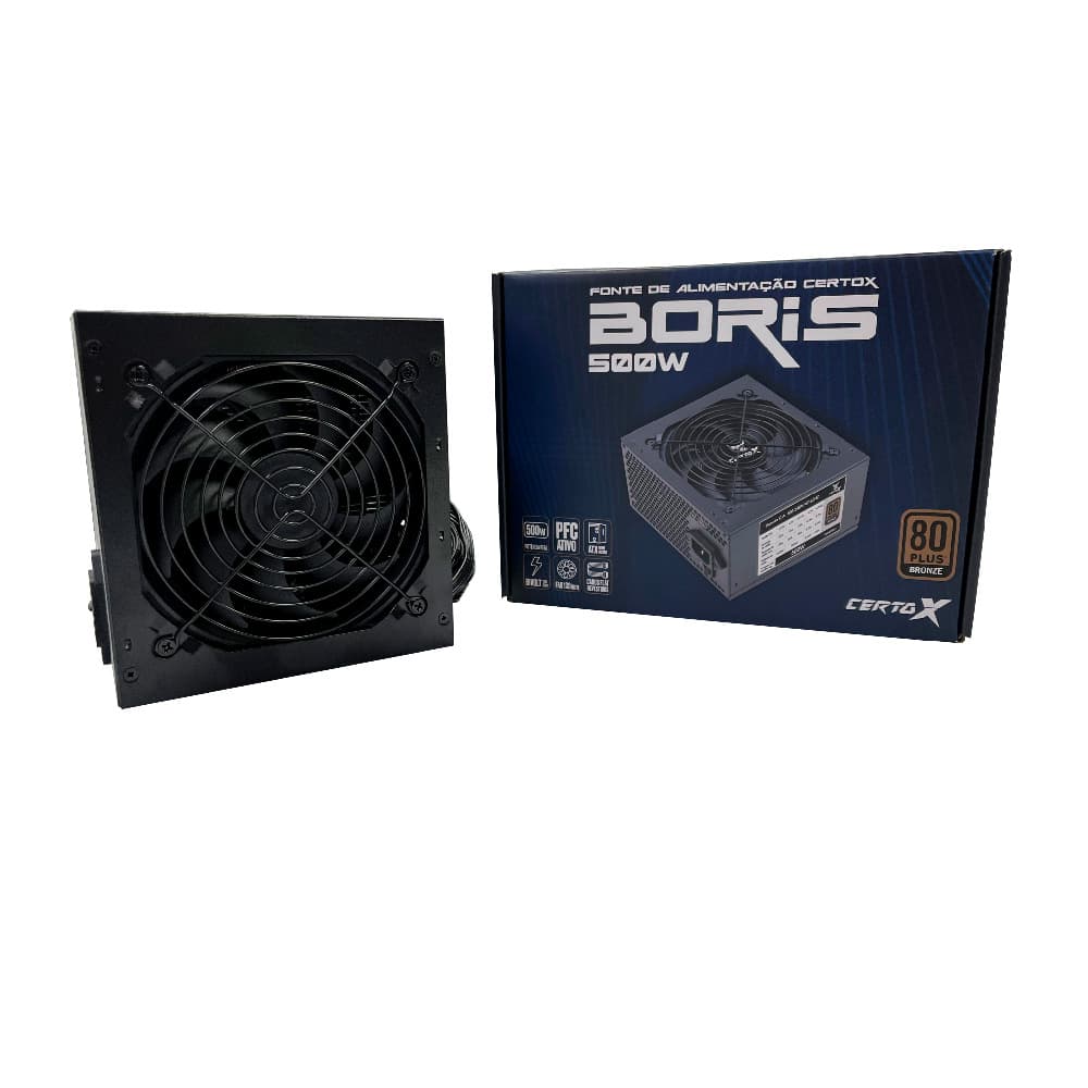 Fonte Gamer CertoX Boris 500W 80 Plus Bronze