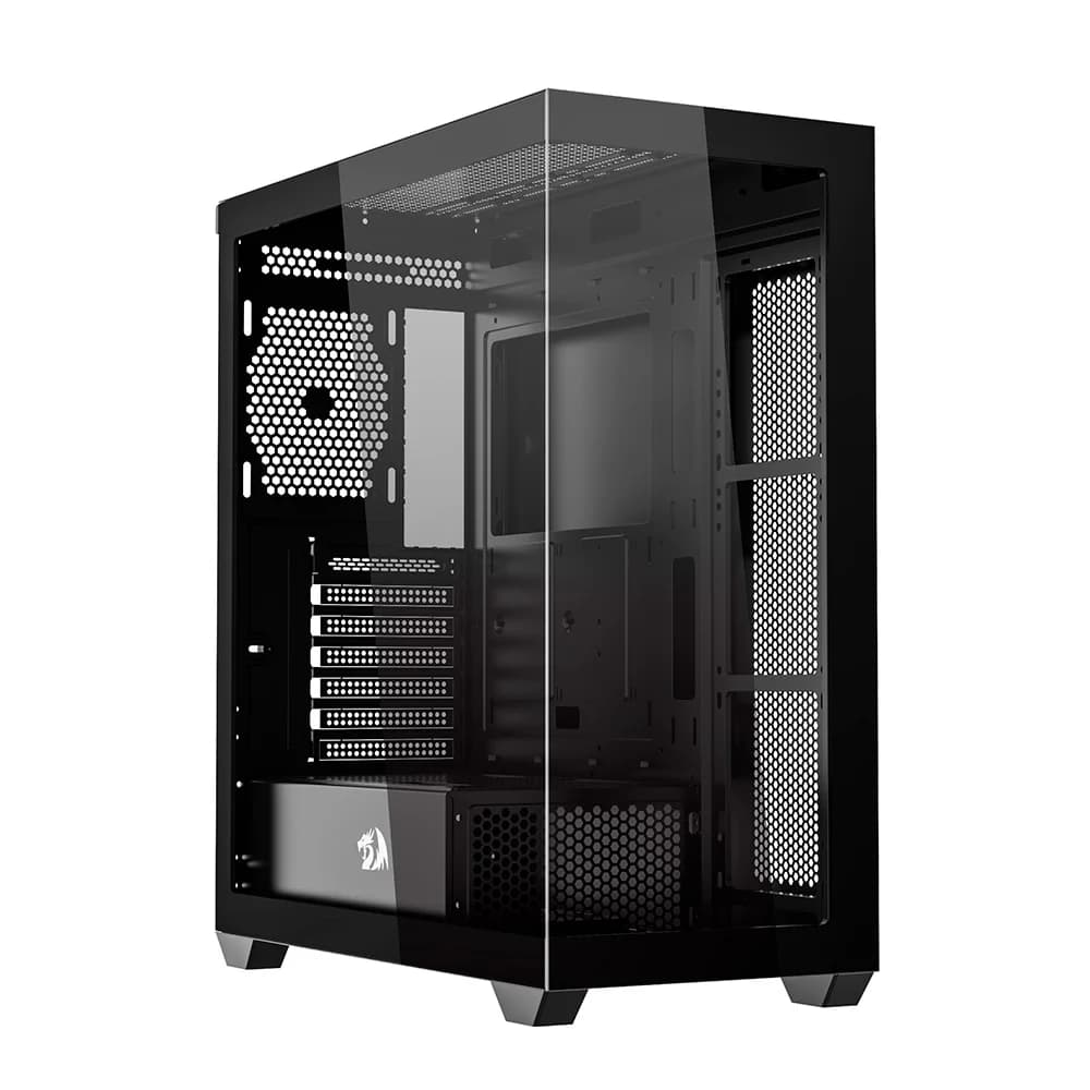 Gabinete Gamer Redragon Deflect, Mid Tower, ATX, Lateral em Vidro Temperado, Preto - CA-609B - foto 1